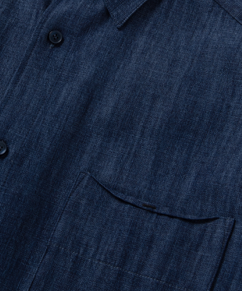 NONBLANK(ノンブランク)の「ラグランデニムハーフスリーブシャツ _INDIGO(シャツ/ブラウス・レディース・その他・MEDIUM/LARGE/X-LARGE/SMALL)」の4枚目の写真