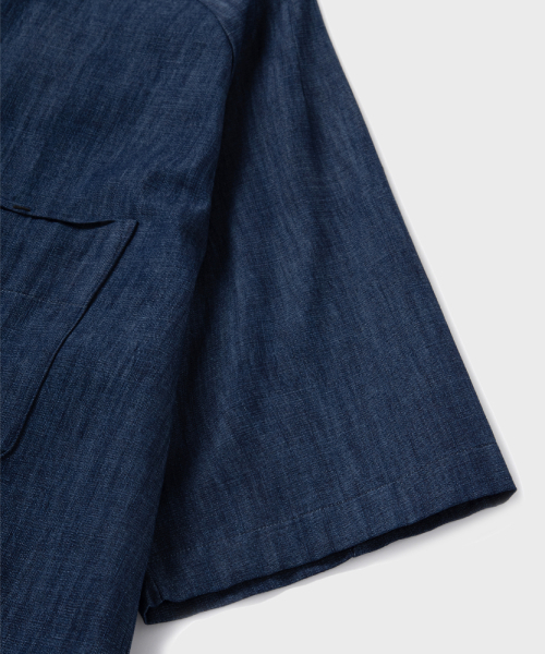 NONBLANK(ノンブランク)の「ラグランデニムハーフスリーブシャツ _INDIGO(シャツ/ブラウス・レディース・その他・MEDIUM/LARGE/X-LARGE/SMALL)」の5枚目の写真