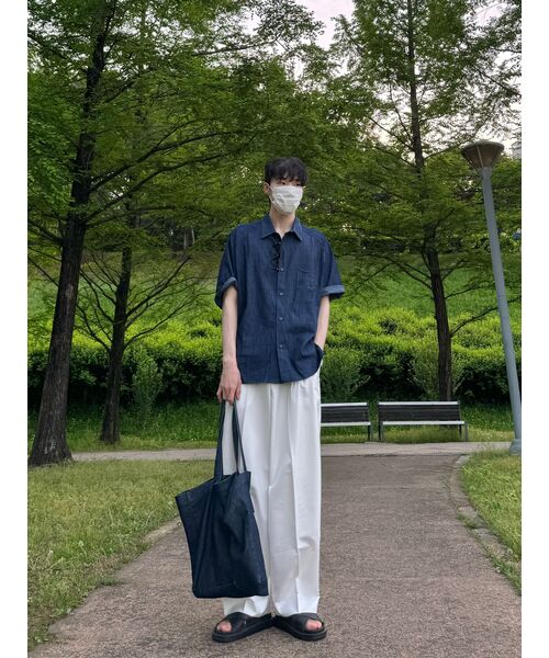 NONBLANK(ノンブランク)の「ラグランデニムハーフスリーブシャツ _INDIGO(シャツ/ブラウス・レディース・その他・MEDIUM/LARGE/X-LARGE/SMALL)」の13枚目の写真