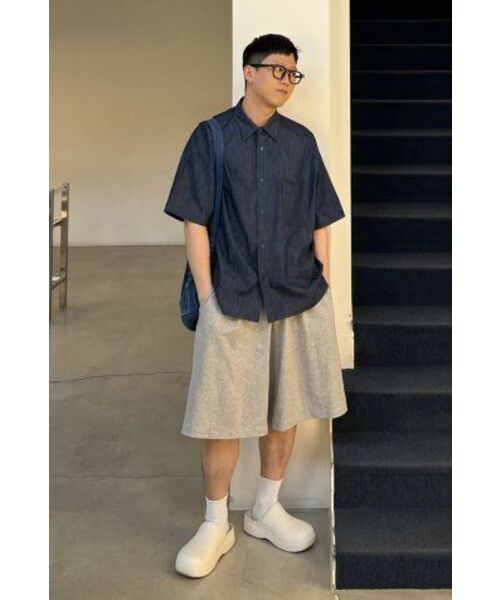 NONBLANK(ノンブランク)の「ラグランデニムハーフスリーブシャツ _INDIGO(シャツ/ブラウス・レディース・その他・MEDIUM/LARGE/X-LARGE/SMALL)」の14枚目の写真
