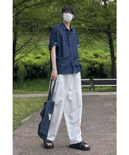 NONBLANK(ノンブランク)の「ラグランデニムハーフスリーブシャツ _INDIGO(シャツ/ブラウス・レディース・その他・MEDIUM/LARGE/X-LARGE/SMALL)」の15枚目の写真
