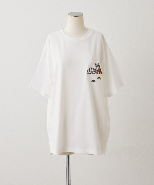 ear PAPILLONNER（イアパピヨネ）の「【KEN NAKAYAMA×ear】コラボTシャツ《手洗い可》（Tシャツ/カットソー・レディース・ホワイト系その他2/ホワイト系その他・FREE）」の3枚目の写真