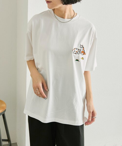 ear PAPILLONNER（イアパピヨネ）の「【KEN NAKAYAMA×ear】コラボTシャツ《手洗い可》（Tシャツ/カットソー・レディース・ホワイト系その他2/ホワイト系その他・FREE）」の11枚目の写真