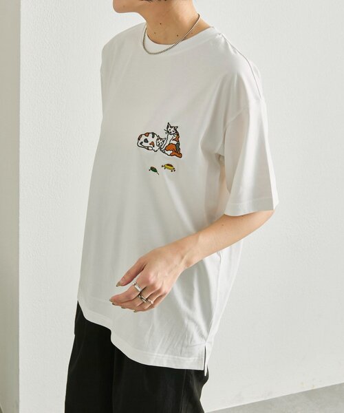 ear PAPILLONNER（イアパピヨネ）の「【KEN NAKAYAMA×ear】コラボTシャツ《手洗い可》（Tシャツ/カットソー・レディース・ホワイト系その他2/ホワイト系その他・FREE）」の12枚目の写真