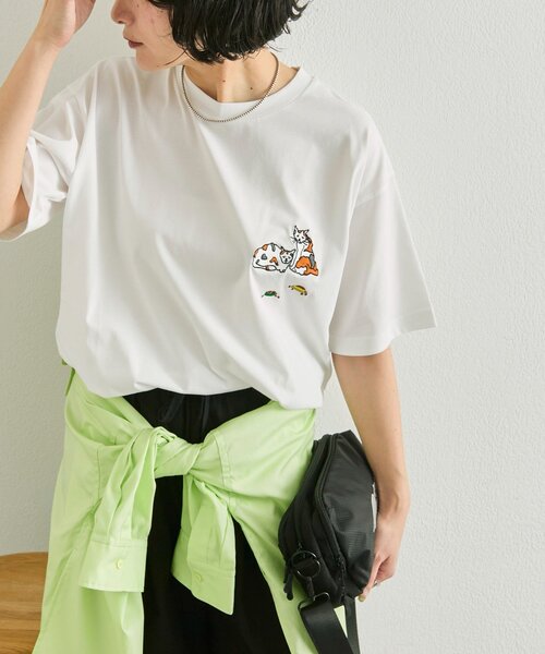 ear PAPILLONNER（イアパピヨネ）の「【KEN NAKAYAMA×ear】コラボTシャツ《手洗い可》（Tシャツ/カットソー・レディース・ホワイト系その他2/ホワイト系その他・FREE）」の15枚目の写真