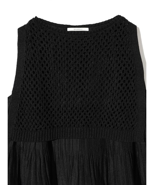 MIDIUMISOLID(ミディウミソリッド)の「MIDIUMISOLID for Ladies メッシュニットプリーツベスト(ベスト・レディース・ブラック/アイボリー・FREE)」の14枚目の写真