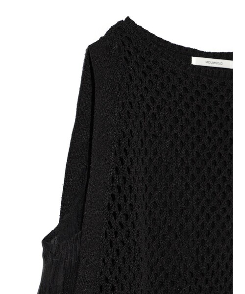 MIDIUMISOLID(ミディウミソリッド)の「MIDIUMISOLID for Ladies メッシュニットプリーツベスト(ベスト・レディース・ブラック/アイボリー・FREE)」の15枚目の写真