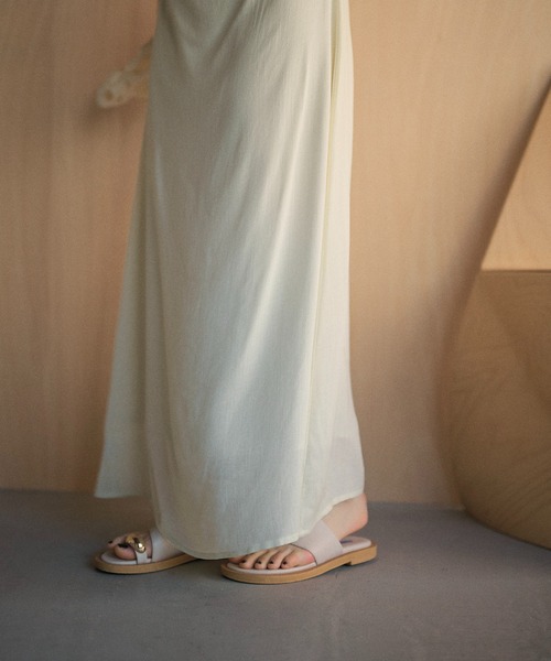LAULEN(ローレン)の「drape neck sleeveless long dress /ドレープネックノースリーブロングワンピース(ワンピース・レディース・ブラック/アイボリー/オリーブ・M/S)」の22枚目の写真