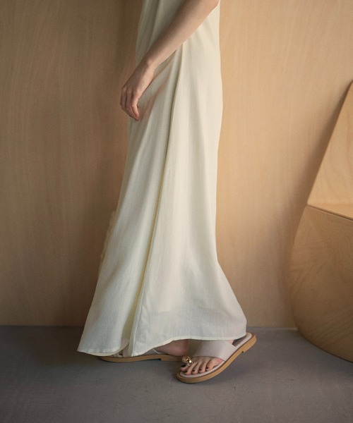 LAULEN(ローレン)の「drape neck sleeveless long dress /ドレープネックノースリーブロングワンピース(ワンピース・レディース・ブラック/アイボリー/オリーブ・M/S)」の21枚目の写真