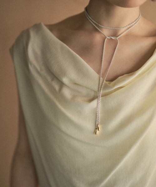 LAULEN(ローレン)の「drape neck sleeveless long dress /ドレープネックノースリーブロングワンピース(ワンピース・レディース・ブラック/アイボリー/オリーブ・M/S)」の20枚目の写真