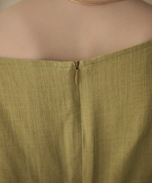 LAULEN(ローレン)の「drape neck sleeveless long dress /ドレープネックノースリーブロングワンピース(ワンピース・レディース・ブラック/アイボリー/オリーブ・M/S)」の5枚目の写真
