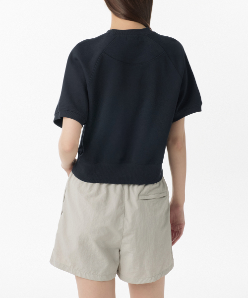 MUSINSA STANDARD WOMAN（ムシンサスタンダードウーマン）の「ウィメンズダブルニット半袖スウェットシャツ[ネイビー]（Tシャツ/カットソー・レディース・その他・X-SMALL/SMALL/MEDIUM/LARGE）」の2枚目の写真