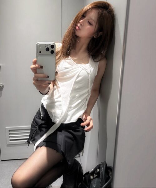 FLAREUP（フレアアップ）の「3-Layered Braided Sleeveless (FL-128_Black)（Tシャツ/カットソー・レディース・ブラック・OS）」の8枚目の写真