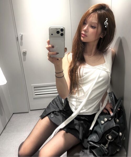 FLAREUP（フレアアップ）の「3-Layered Braided Sleeveless (FL-128_Black)（Tシャツ/カットソー・レディース・ブラック・OS）」の6枚目の写真