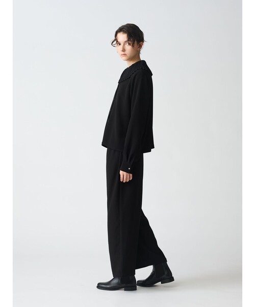 mizuiroind(ミズイロインド)の「mizuiro ind ラップライクイージーパンツ(その他パンツ・レディース・ベージュ系その他/ブラック系その他/ブルー系その他・FREE)」の7枚目の写真