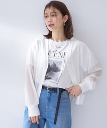 【7色展開/ゆったり/ショート丈】シアートリコットカーディガン