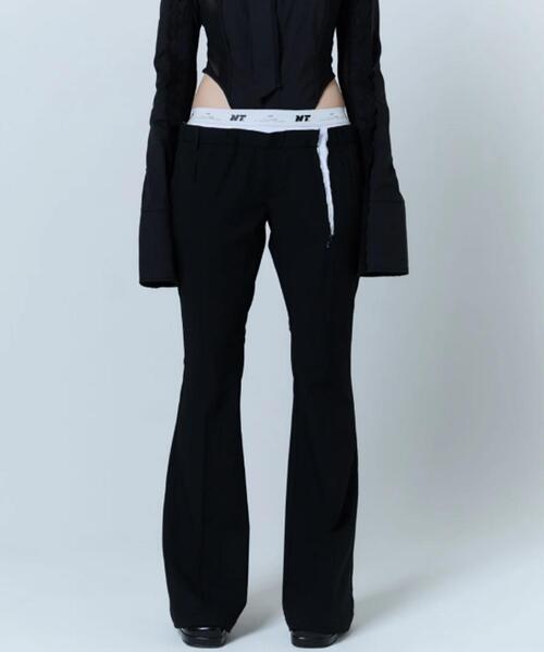 neith.(ネイス)の「neith./ネイス/Destroyed Flare Trousers(スラックス・レディース・グレー/ブラック・F)」の2枚目の写真
