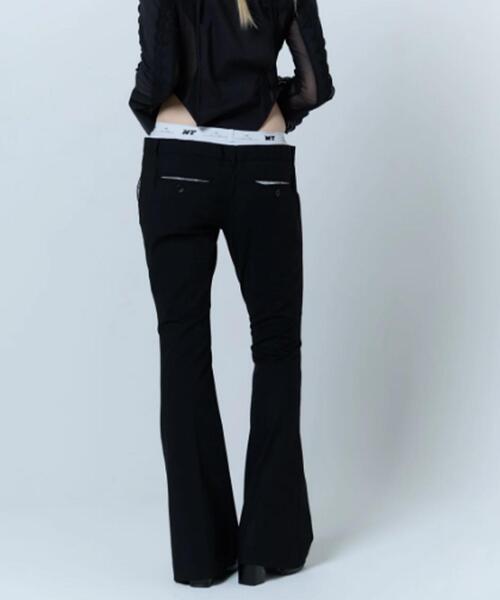 neith.(ネイス)の「neith./ネイス/Destroyed Flare Trousers(スラックス・レディース・グレー/ブラック・F)」の4枚目の写真