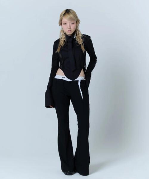 neith.(ネイス)の「neith./ネイス/Destroyed Flare Trousers(スラックス・レディース・グレー/ブラック・F)」の5枚目の写真