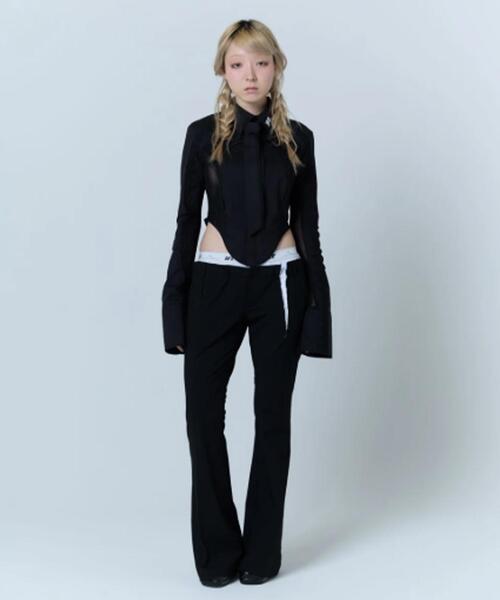 neith.(ネイス)の「neith./ネイス/Destroyed Flare Trousers(スラックス・レディース・グレー/ブラック・F)」の6枚目の写真