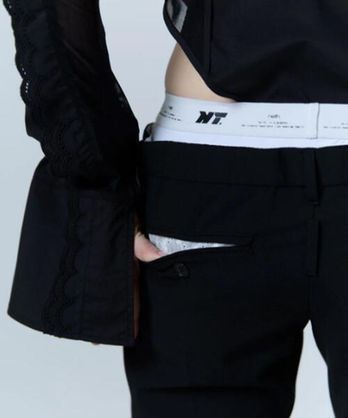 neith.(ネイス)の「neith./ネイス/Destroyed Flare Trousers(スラックス・レディース・グレー/ブラック・F)」の8枚目の写真