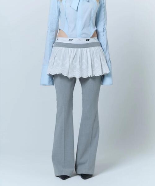 neith.(ネイス)の「neith./ネイス/Destroyed Flare Trousers(スラックス・レディース・グレー/ブラック・F)」の14枚目の写真