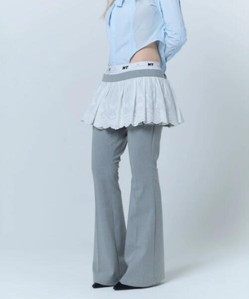 neith.(ネイス)の「neith./ネイス/Destroyed Flare Trousers(スラックス・レディース・グレー/ブラック・F)」の15枚目の写真