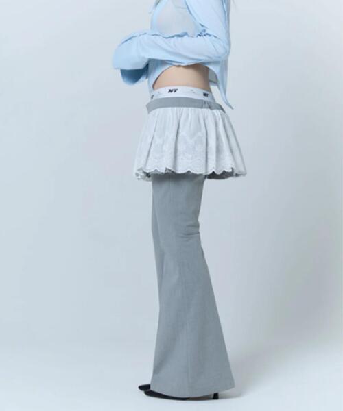 neith.(ネイス)の「neith./ネイス/Destroyed Flare Trousers(スラックス・レディース・グレー/ブラック・F)」の16枚目の写真