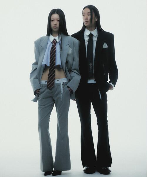 neith.(ネイス)の「neith./ネイス/Destroyed Flare Trousers(スラックス・レディース・グレー/ブラック・F)」の18枚目の写真