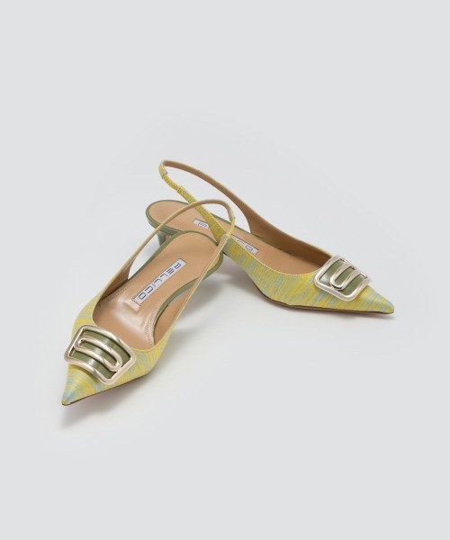 CUORE デュエ アネッリ バックスリング パンプス 3.5cm YELLOW
