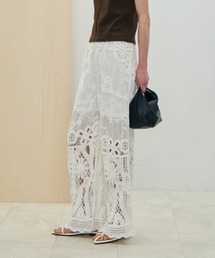 パンツ MESH DAMASK EMBROIDERY PANTS MESH DAMASK EMBROIDERY PANTS（スラックス）｜Ameri（アメリ）の