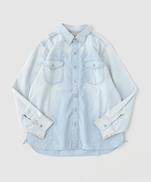 WYTHE(ワイス)の「WYTHE / ワイス Embroidered Chambray Workshirt(シャツ/ブラウス・メンズ・ブルー系その他・LARGE/MEDIUM)」の1枚目の写真