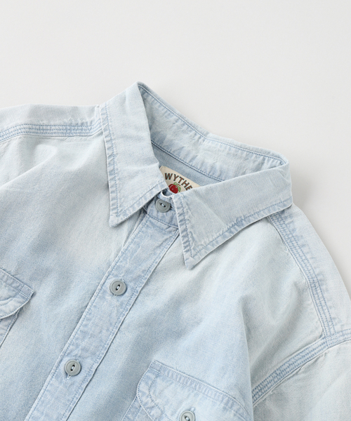 WYTHE(ワイス)の「WYTHE / ワイス Embroidered Chambray Workshirt(シャツ/ブラウス・メンズ・ブルー系その他・LARGE/MEDIUM)」の3枚目の写真