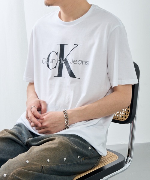 Calvin Klein（カルバン・クライン）の「【Calvin Klein】40DC813 Tシャツ（Tシャツ/カットソー・メンズ・ブラック/ホワイト/ネイビー/レッド/ブルー/グレー/ワイン/ベージュ・L/XL/XXL/M）」の2枚目の写真