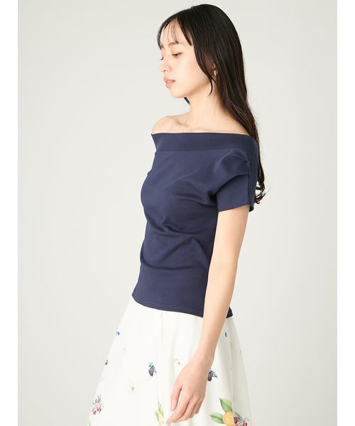 FRAY I.D(フレイアイディー)の「2wayオフショルカットソー/ウォッシャブル(Tシャツ/カットソー・レディース・その他/ネイビー/ホワイト/レッド・F)」の16枚目の写真
