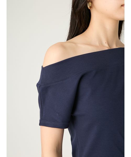 FRAY I.D(フレイアイディー)の「2wayオフショルカットソー/ウォッシャブル(Tシャツ/カットソー・レディース・その他/ネイビー/ホワイト/レッド・F)」の13枚目の写真