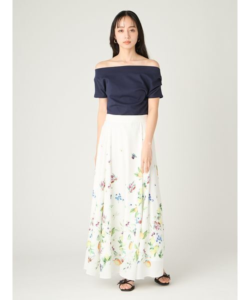 FRAY I.D(フレイアイディー)の「2wayオフショルカットソー/ウォッシャブル(Tシャツ/カットソー・レディース・その他/ネイビー/ホワイト/レッド・F)」の8枚目の写真