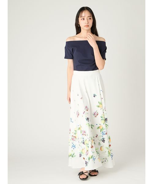 FRAY I.D(フレイアイディー)の「2wayオフショルカットソー/ウォッシャブル(Tシャツ/カットソー・レディース・その他/ネイビー/ホワイト/レッド・F)」の7枚目の写真