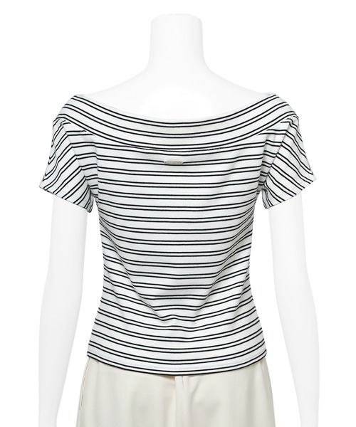 FRAY I.D(フレイアイディー)の「2wayオフショルカットソー/ウォッシャブル(Tシャツ/カットソー・レディース・その他/ネイビー/ホワイト/レッド・F)」の5枚目の写真