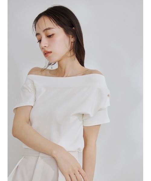 セール】2wayオフショルカットソー／ウォッシャブル（Tシャツ