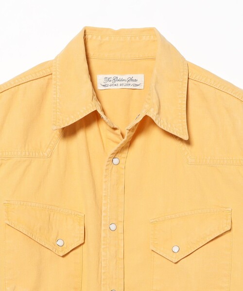 REMI RELIEF（レミレリーフ）の「【別注】REMI RELIEF / Denim Western shirt Short Sleeve Color Denim（シャツ/ブラウス・メンズ・ピンク/クリーム・MEDIUM/X-LARGE/LARGE）」の4枚目の写真