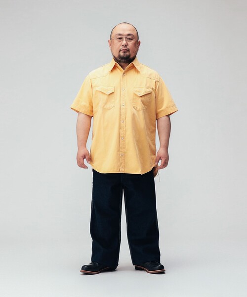 REMI RELIEF（レミレリーフ）の「【別注】REMI RELIEF / Denim Western shirt Short Sleeve Color Denim（シャツ/ブラウス・メンズ・ピンク/クリーム・MEDIUM/X-LARGE/LARGE）」の14枚目の写真
