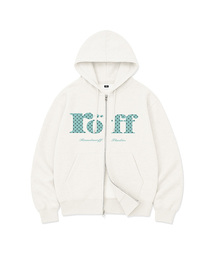 RANDOMOFF（ランダムオフ）の「ROEFF TYPE PLAY SPACE DOT OVER FIT 2-WAY ZIP-UP White(Mint)（パーカー）」