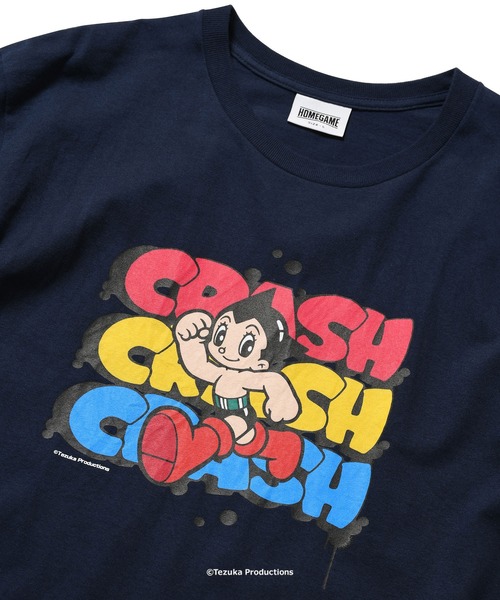 HOMEGAME(ホームゲーム)の「アトム x CRASH ONE x HOMEGAME - 半袖Tシャツ POP STRIDE TEE HG260402(Tシャツ/カットソー・メンズ・ネイビー/ホワイト・MEDIUM/LARGE/XX-LARGE/SMALL/X-LARGE)」の6枚目の写真