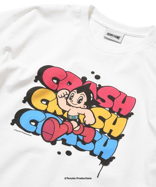 HOMEGAME(ホームゲーム)の「アトム x CRASH ONE x HOMEGAME - 半袖Tシャツ POP STRIDE TEE HG260402(Tシャツ/カットソー・メンズ・ネイビー/ホワイト・MEDIUM/LARGE/XX-LARGE/SMALL/X-LARGE)」の7枚目の写真