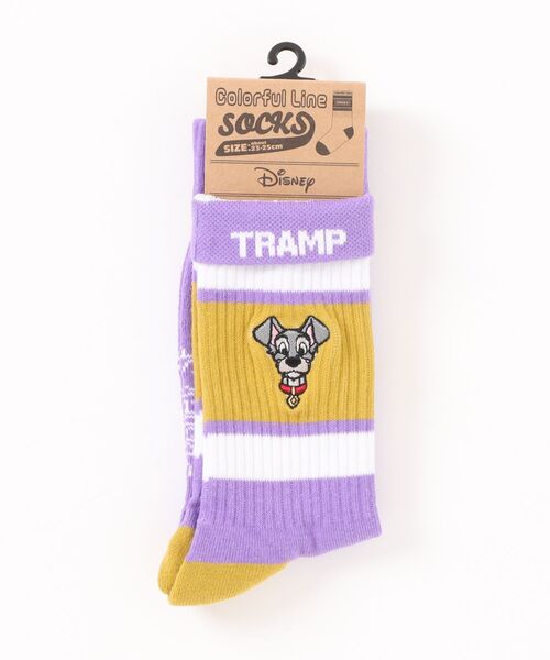 Disney(ディズニー)の「【 Disney 】 カラフルラインソックス 26S4(ソックス/靴下・レディース・ライトブルー/グレー/ライトイエロー/レモンイエロー/ブルー/スカイブルー/エメラルド/ライトピンク/パープル/イエロー/オレンジ/ピンク/グリーン/ライトグリーン/レッド・FREE)」の9枚目の写真