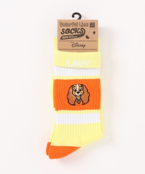 Disney(ディズニー)の「【 Disney 】 カラフルラインソックス 26S4(ソックス/靴下・レディース・ライトブルー/グレー/ライトイエロー/レモンイエロー/ブルー/スカイブルー/エメラルド/ライトピンク/パープル/イエロー/オレンジ/ピンク/グリーン/ライトグリーン/レッド・FREE)」の11枚目の写真