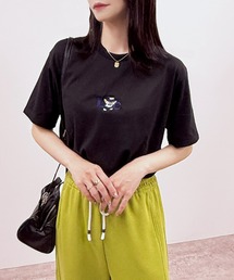 CLOTHY（クロシィ）の「【男女兼用で着れるユニセックスアイテム★】メンズ さらさら 天竺 ワンポイント 刺繍 半袖 Ｔシャツ（Tシャツ/カットソー）」