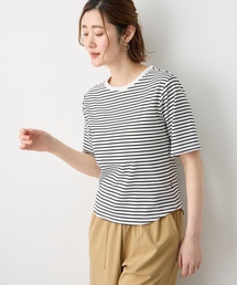 Petit Honfleur | カップ付ボーダーTシャツ【取り外し可能カップ付き】(Tシャツ/カットソー)