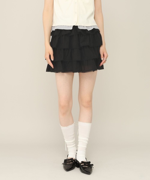 Heather(ヘザー)の「ティアードフリルミニスカート 774427(スカート・レディース・ホワイト・FREE)」の12枚目の写真